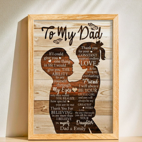 Heartfelt Memorial Canvas for Dad - Personalized Remembrance Gift | Familywalldecor