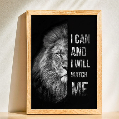 Lion Dad Canvas Art - Personalized Inspirational Gift for Fathers | Family Wall Decor