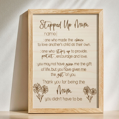 Stepped Up Mom Canvas - Heartfelt Mother's Day Wall Art For Living Room | Familywalldecor