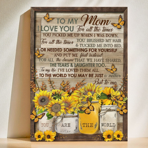 Vibrant Sunflower Mom Canvas – Perfect Gift for Mother's Day | Family Wall Decor