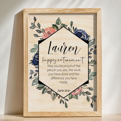 Thoughtful Personalized Retirement Canvas For Women - Unique Gift For Retirement Party - Custom Wall Art | Familywalldecor