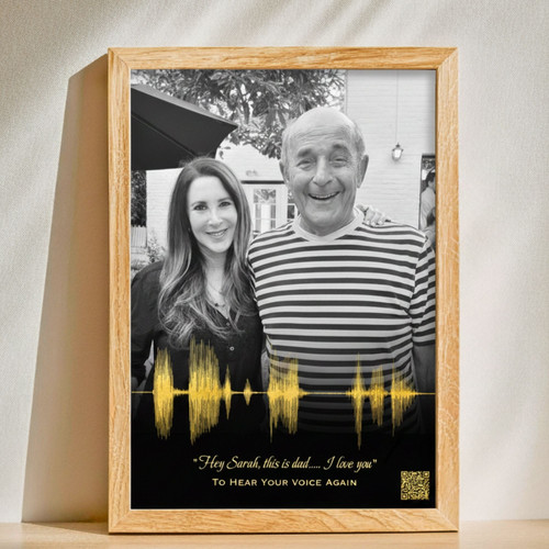 Dad's Voice, Forever Loved - Personalized Memorial Canvas Gift | Family Wall Decor