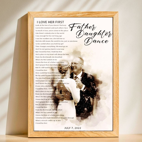 Butterfly Kisses Father-Daughter Dance Keepsake Canvas Gift | Familywalldecor