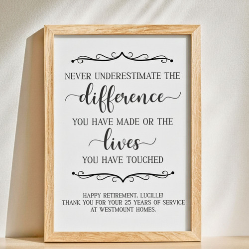 Coworker Retirement Canvas - Heartfelt Personalized Keepsake Art | Family Wall Decor
