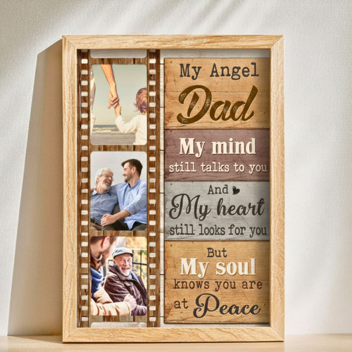Personalized Memorial Canvas For Dad - Heartfelt Remembrance Bereavement Gift | Family Wall Decor