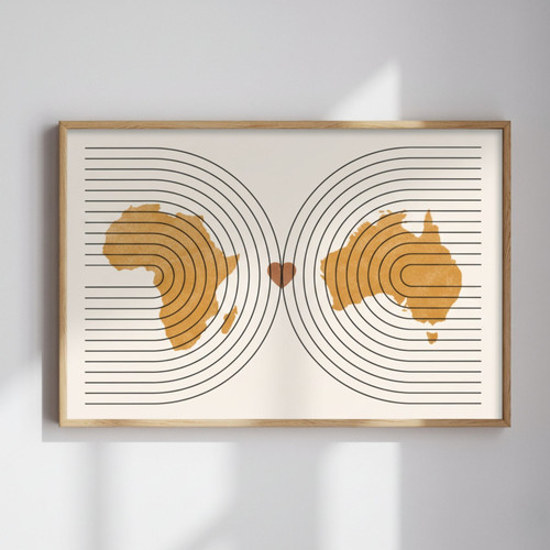 Custom Two State Map Canvas - Long Distance Family Keepsake | Family Wall Decor