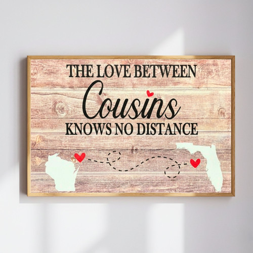 Customized Long Distance Family Gift Canvas - Emotional Love Across Miles For Christmas | Familywalldecor