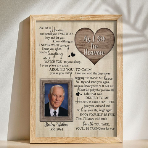 Personalized Memorial Canvas For Dad - Heartfelt Custom Photo And Quote Remembrance Wall Art | Family Wall Decor