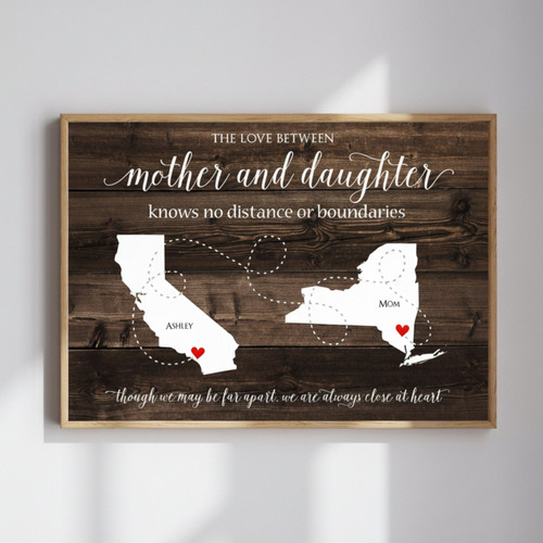 Mother Daughter Keepsake Canvas - Personalized Bond Gift | Familywalldecor