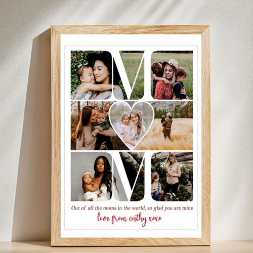 Custom Photo Collage Canvas Gift From Daughter - Photo Gifts For Mother's Day | Familywalldecor
