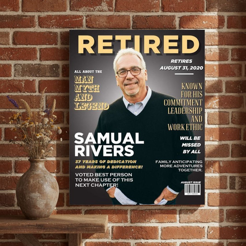 Thoughtful Personalized Photo Retirement Canvas For Men - Retirement Party DéCor | Familywalldecor