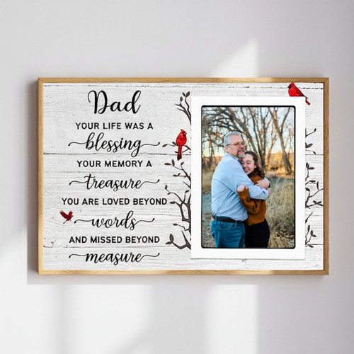 Dad's Legacy - Personalized Memorial Canvas of Remembrance | Family Wall Decor