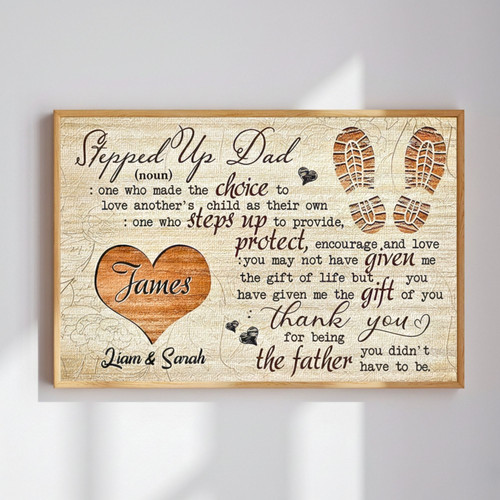 Bonus Dad's Canvas - Personalized Quote Art for Father's Day Gift | Familywalldecor