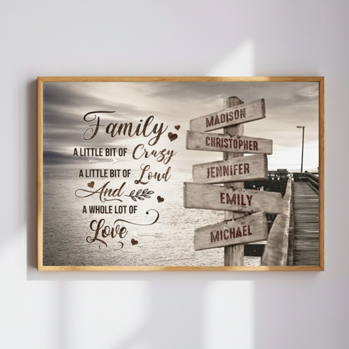 Custom Family Street Sign Canvas - Heartfelt Gift for Mom & Dad | Family Wall Decor