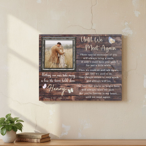 Personalized Dad Memorial Canvas - Custom Sympathy Photo Tribute | Family Wall Decor