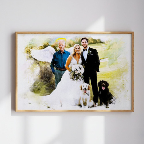 Heartfelt Wedding & Anniversary Custom Canvas - Add Loved One Photo | Familywalldecor