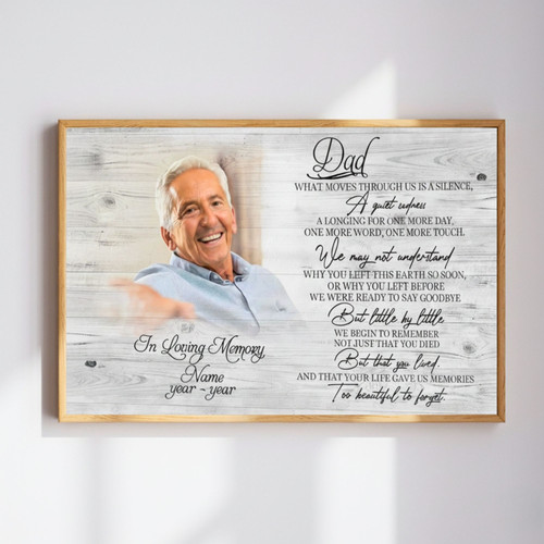 Dad's Memory Canvas - Personalized Photo Remembrance Gift | Family Wall Decor