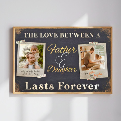 First Father's Day Canvas - Sentimental Father-Daughter Gift Art | Familywalldecor