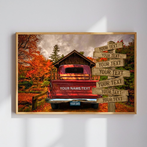 Heirloom Truck Canvas - Custom Family History Wall Art Keepsake | Familywalldecor