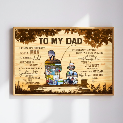 Heartfelt Dad And Daughter Fishing Canvas For Father's Day - Personalized Photo Gift | Familywalldecor