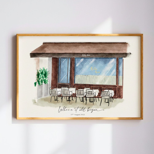 Our Story Begins Map Canvas - Personalized Anniversary Gift | Family Wall Decor