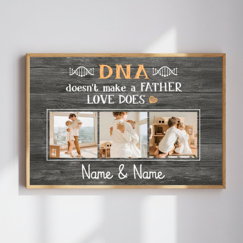 Custom Photo Canvas - Step Dad Father's Day Gift of Love | Family Wall Decor
