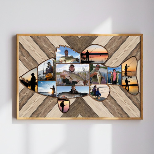 Dad's Ultimate Bass Canvas - Personalized Fishing Keepsake Art | Family Wall Decor