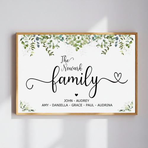 Heartfelt Country Farmhouse Canvas - Custom Family Keepsake Art | Familywalldecor