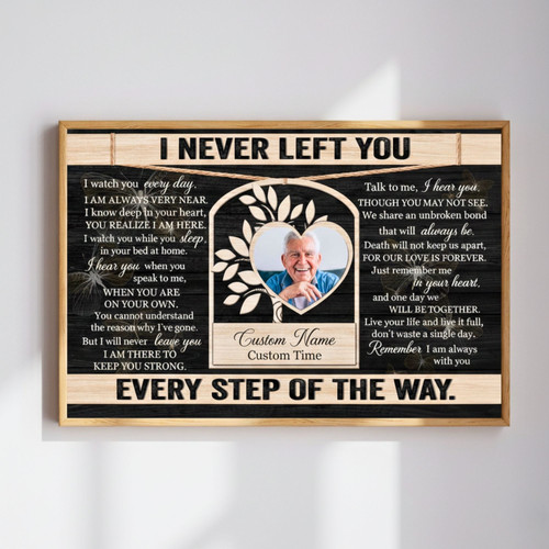 Dad's Heaven Tribute Canvas - Personalized Sympathy Art for Loss | Family Wall Decor