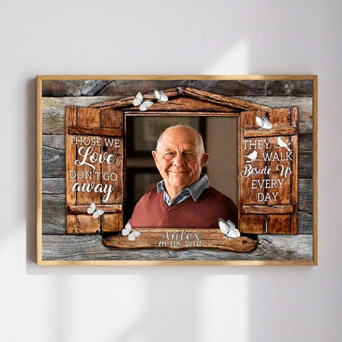 Heaven's Light - Bereavement Photo Tribute Canvas for Dad | Family Wall Decor