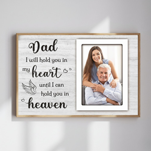 Thoughtful Memorial Canvas For Dad - In Memory Sympathy Gift For Bereavement | Family Wall Decor