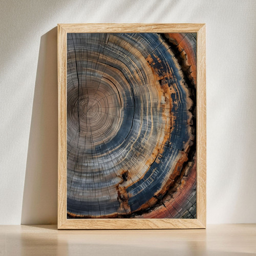 Colorful Tree Ring Canvas For Living Room - Minimalist Modern Farmhouse Wall Art Decor | Family Wall Decor