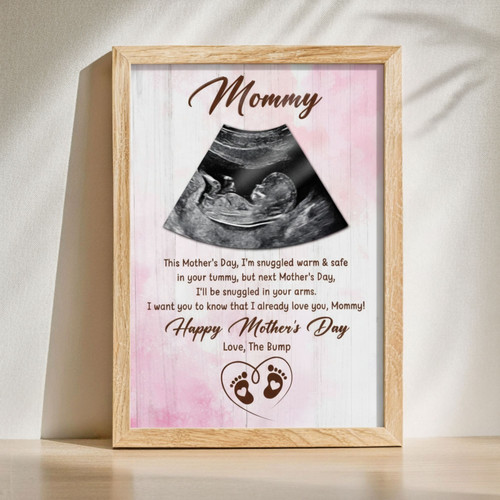 Heartfelt Ultrasound Canvas - Expectant Mom's 1st Mother's Day Gift | Familywalldecor