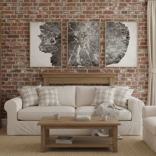 Personalized Tree Ring Canvas Set Of 3 - Modern Neutral Wall Art For Living Room | Family Wall Decor