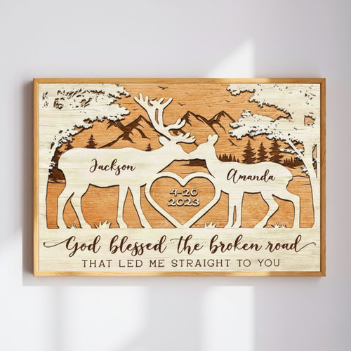 Newlywed's Journey Canvas - Personalized Wedding Song Keepsake | Familywalldecor