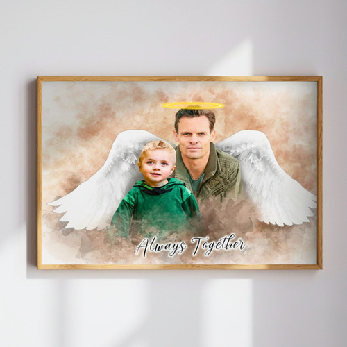 Photo Remembrance Canvas - Dad's Heartfelt Legacy Keepsake | Family Wall Decor