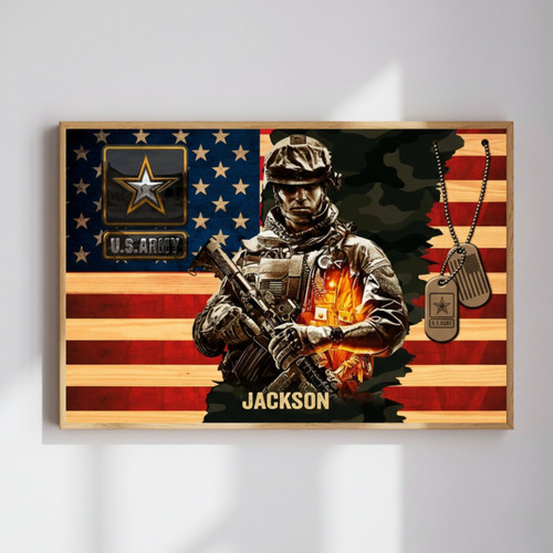 Touching Police Dad Canvas For Veterans - American Flag Design For Living Room | Family Wall Decor