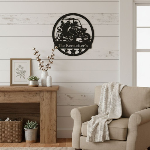 Custom ATV Off Road Metal Sign For Dad's Workshop - Personalized Family Name Art | Familywalldecor