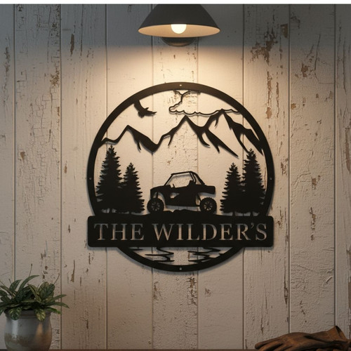 Custom ATV Metal Art For Dads - Personalized Name Sign For Father's Day Or Birthday Gift | Familywalldecor
