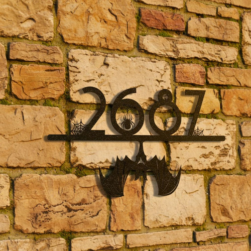 Personalized Halloween Address Metal Sign - Fall Decor Gift For Entryway And Front Door | Family Wall Decor