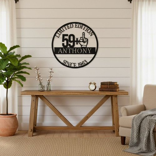 Thoughtful 60th Birthday Metal Sign - Personalized Gift For Dad, Husband, Grandpa - Funny And Heartfelt Monogram | Familywalldecor