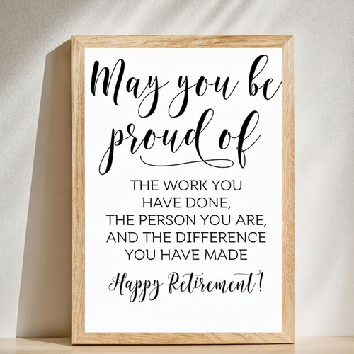 Personalized Retirement Quotes Canvas - Proud Milestone Office Art | Family Wall Decor