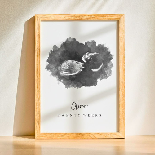 Ultrasound Canvas For Baby Shower & Nursery Decor - Personalized Pregnancy Gift | Family Wall Decor