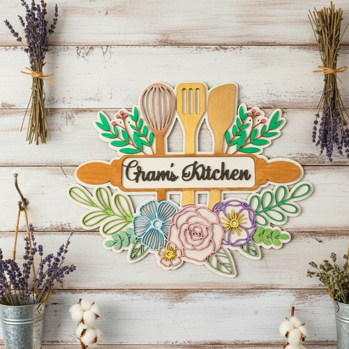 Custom Wood Kitchen Signs For Mom's Cooking Space - Hand Painted | Familywalldecor