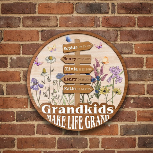 Custom Mom's Garden Wood Sign For Mom And Grandma - Mothers Day Wall Decor | Family Wall Decor