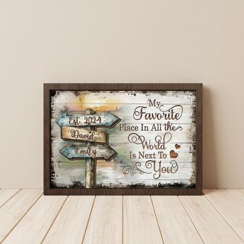 Personalized Couple Wooden Sign 2-Layer Sign | Family Wall Decor