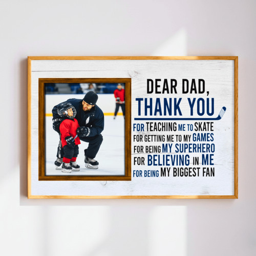 Hockey Love - Personalized Dad & Kids Canvas for Father's Day | Family Wall Decor