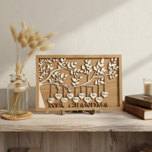 Roots Run Deep - Personalized Family Tree Wood Sign Gift - Personalize Wall Art