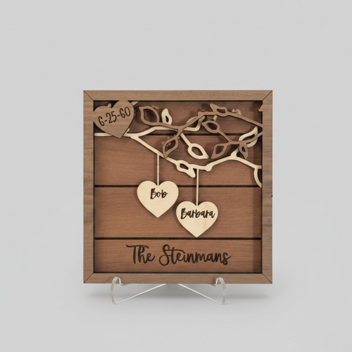 Your Forever Date - Custom 3D Heart Wood Sign for Valentine's Day - Personalize Wall Art