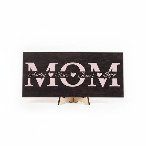 Beloved Mother's Day Handprint Wood Sign - Personalized 2025 Gift - Personalize Wall Art
